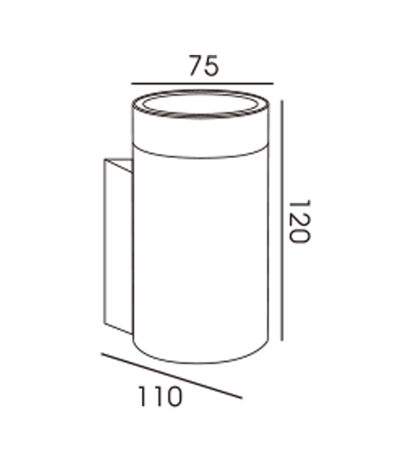 60 aluminium buis eenrichtingswandlamp (speciale AK-basis) HR60253 60 aluminium buis eenrichtingswandlamp (speciale AK-basis) HR60253