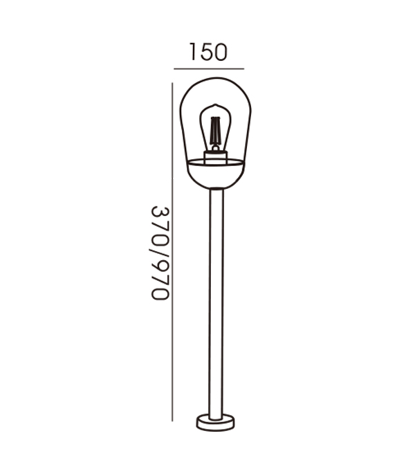150 Rocket Head glazen tuinverlichting HR60111-970 150 Rocket Head glazen tuinverlichting HR60111-970