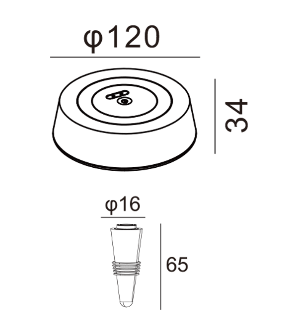 Oplaadlamp platte wijnfles HR95055 Oplaadlamp platte wijnfles HR95055
