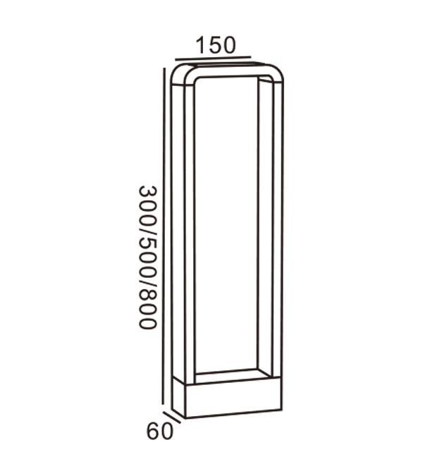 Tuinverlichting met afgeronde hoeken HR60071-800 Tuinverlichting met afgeronde hoeken HR60071-800