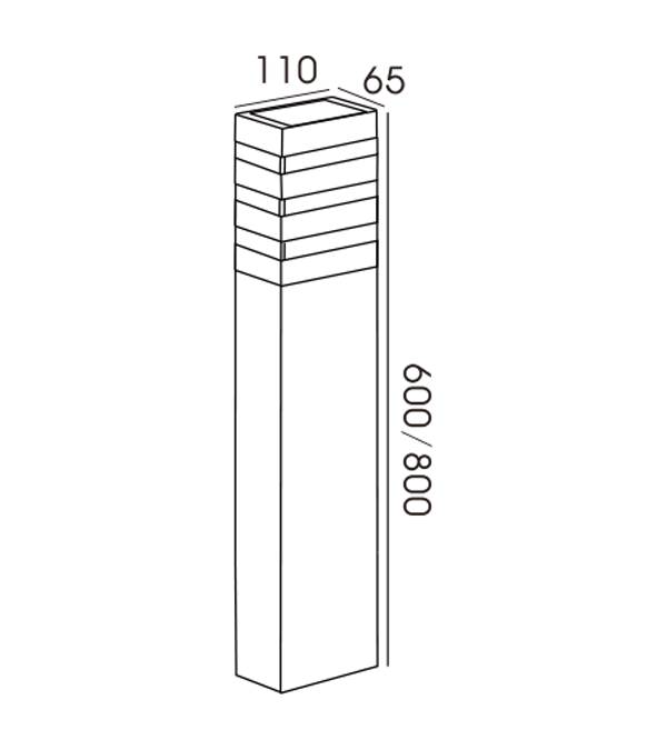 90 vierkante drielaagse transparante tuinlamp HR60064-600 90 vierkante drielaagse transparante tuinlamp HR60064-600