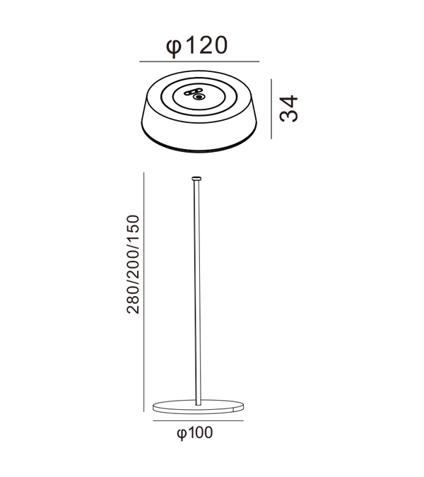 320 Hoge platte oplaadbureaulamp HR90052-320 320 Hoge platte oplaadbureaulamp HR90052-320