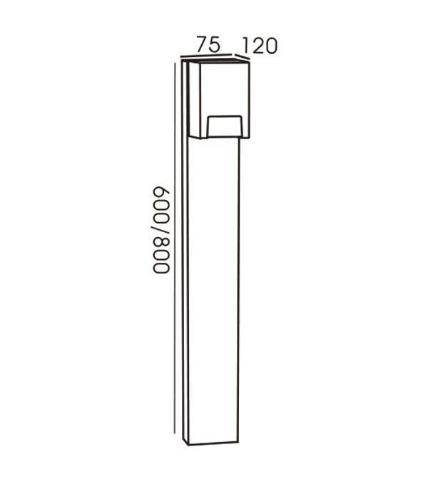 H-type eenrichtingstuinlamp HR60231-800 H-type eenrichtingstuinlamp HR60231-800