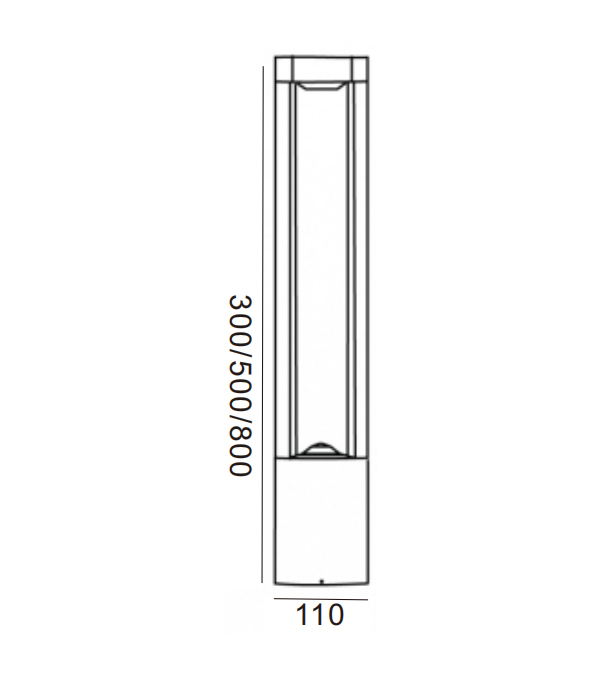 110 vierkante LED-tuinlampen HR60032-800-LED 110 vierkante LED-tuinlampen HR60032-800-LED