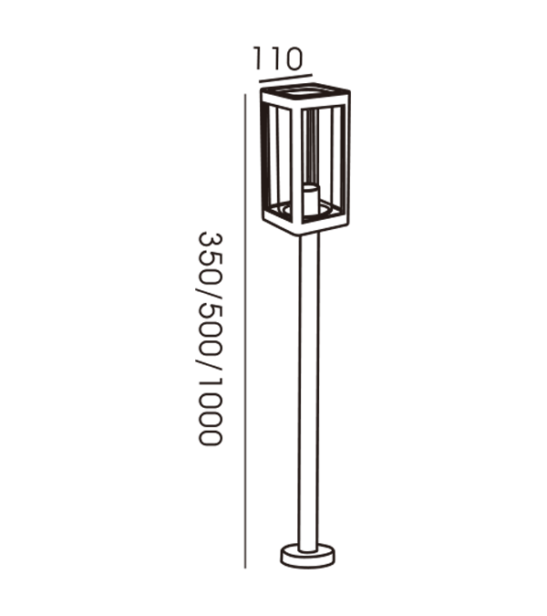 110 Tuinlamp met glazen kap HR60122-350 110 Tuinlamp met glazen kap HR60122-350