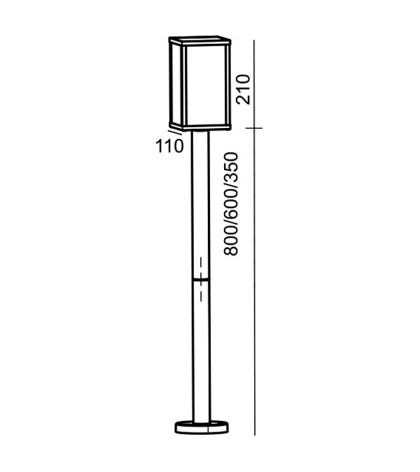 Vierzijdig beglaasde, lichtgestuurde tuinverlichting HR60722-600 Vierzijdig beglaasde, lichtgestuurde tuinverlichting HR60722-600