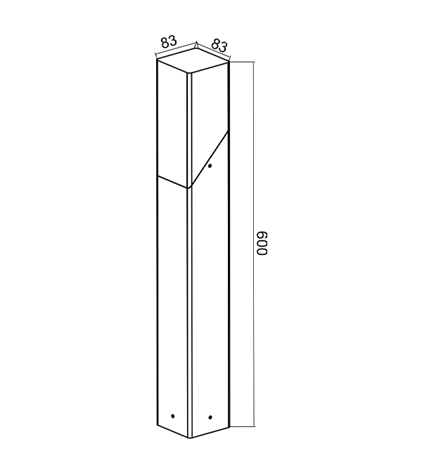 E27 Vierkant Rookgrijs PC Tuinlamp HR60133-600 E27 Vierkant Rookgrijs PC Tuinlamp HR60133-600