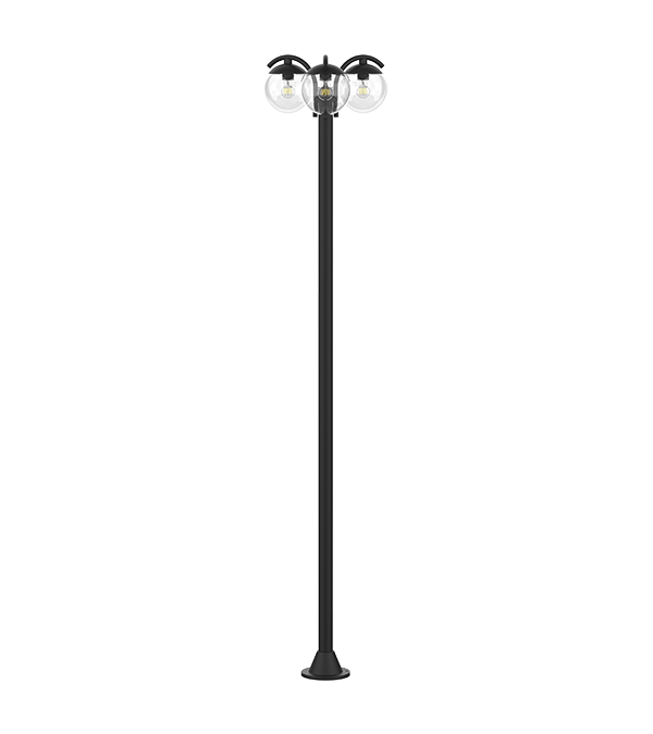 Drie ronde glazen tuinlampen HR60694