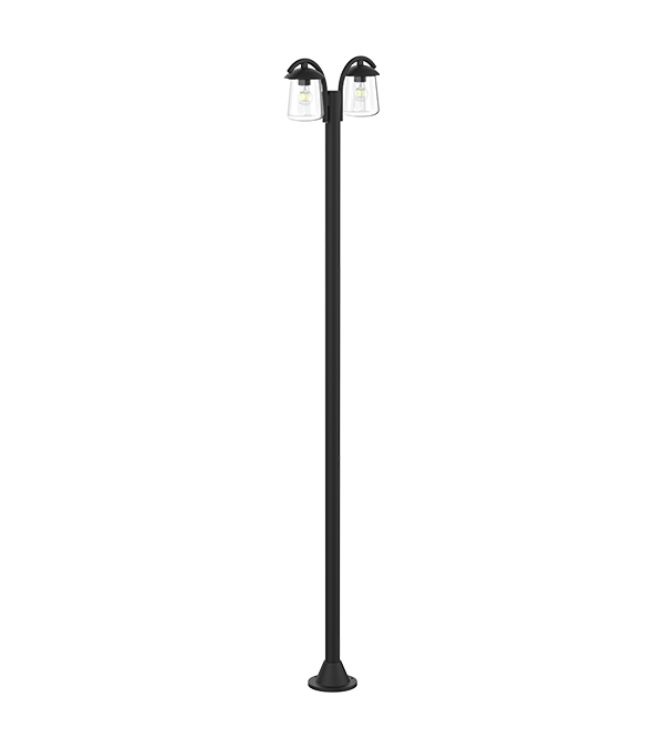 Tuinlamp met dubbele kop en platte bovenkant HR60703 Tuinlamp met dubbele kop en platte bovenkant HR60703