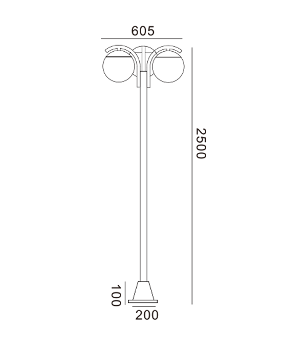 Drie ronde glazen tuinlampen HR60694 Drie ronde glazen tuinlampen HR60694