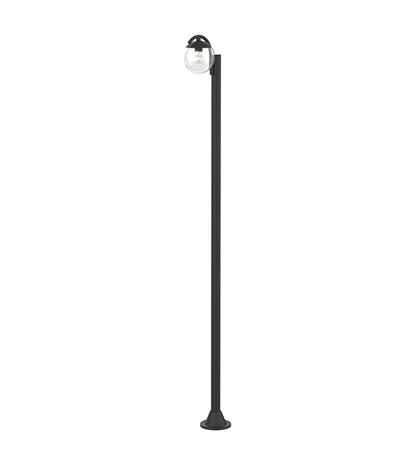 Ronde glazen tuinlamp met enkele kop HR60692 Ronde glazen tuinlamp met enkele kop HR60692