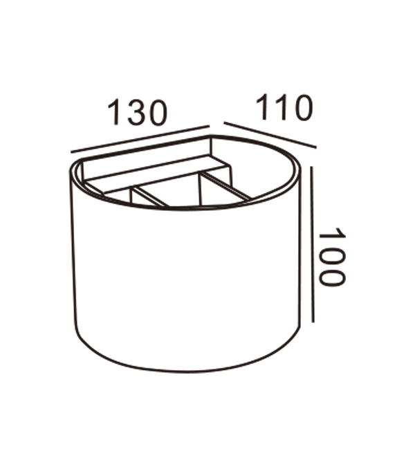 100 ronde LED bidirectioneel dimbare wandlamp HR60431-LED 100 ronde LED bidirectioneel dimbare wandlamp HR60431-LED