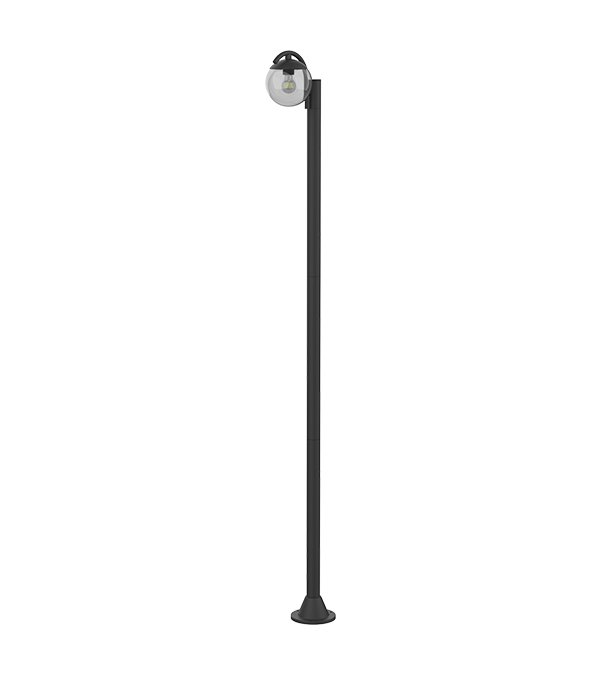 Ronde glazen tuinlamp met enkele kop HR60692 Ronde glazen tuinlamp met enkele kop HR60692